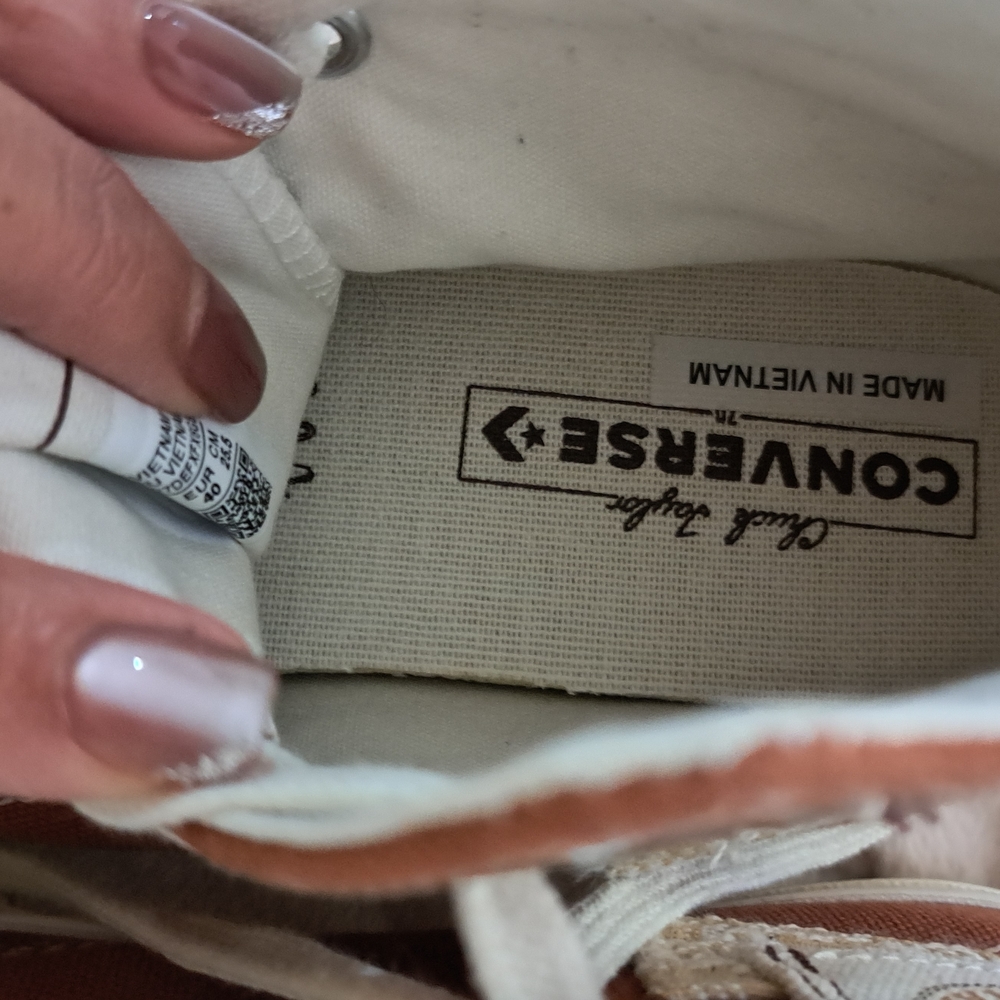 Converse Brown and White High-Top Sneakers - Picture 6 of 11
